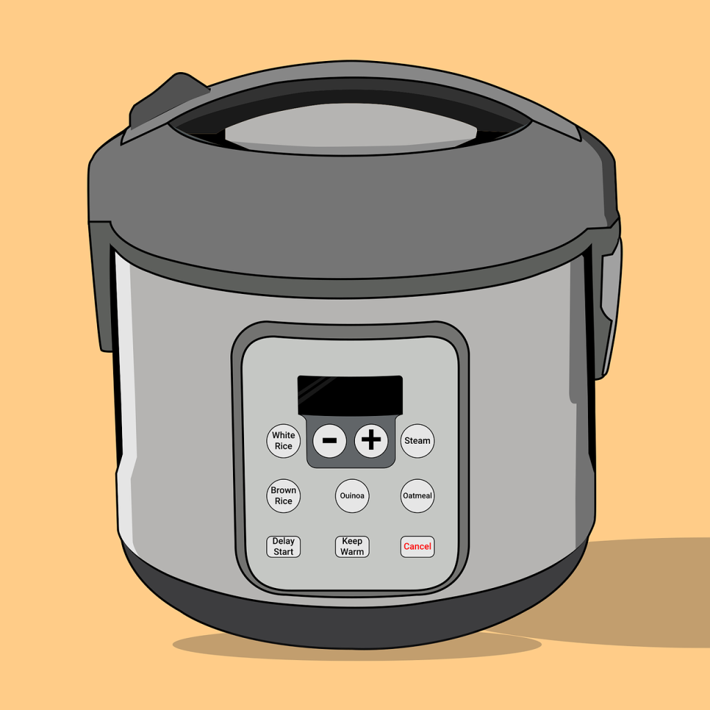 Moderne rijstkoker met LCD-scherm en warmhoudfunctie voor koks die uniform gekookte gerechten willen maken